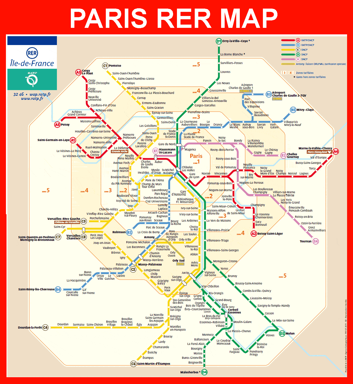 Paris RER Map