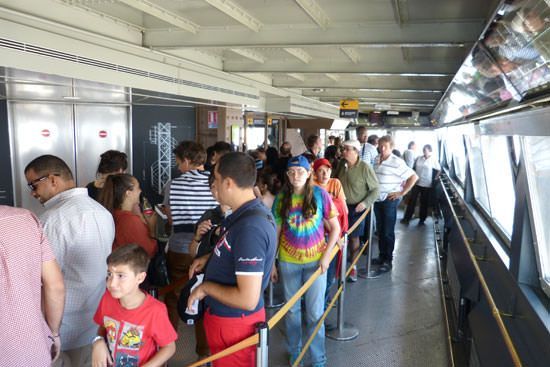 3e étage Tour Eiffel file d'attente pour redescendre