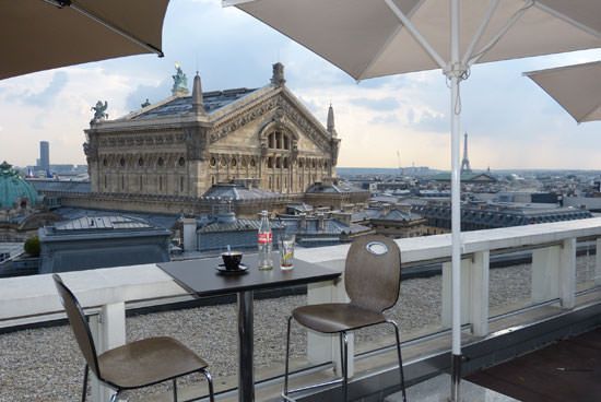 Café bar terrasse Galeries Lafayette Paris