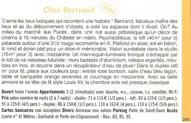 Guide Maison d'hôtes de Charme article