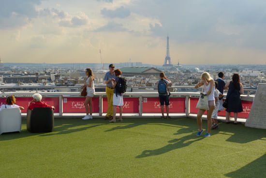 Visite terrasse Galeries Lafayette Paris