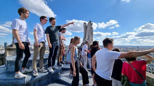 Le groupe de la visite guidée