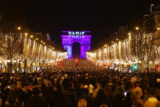 Feu d'artifice du nouvel an à Paris