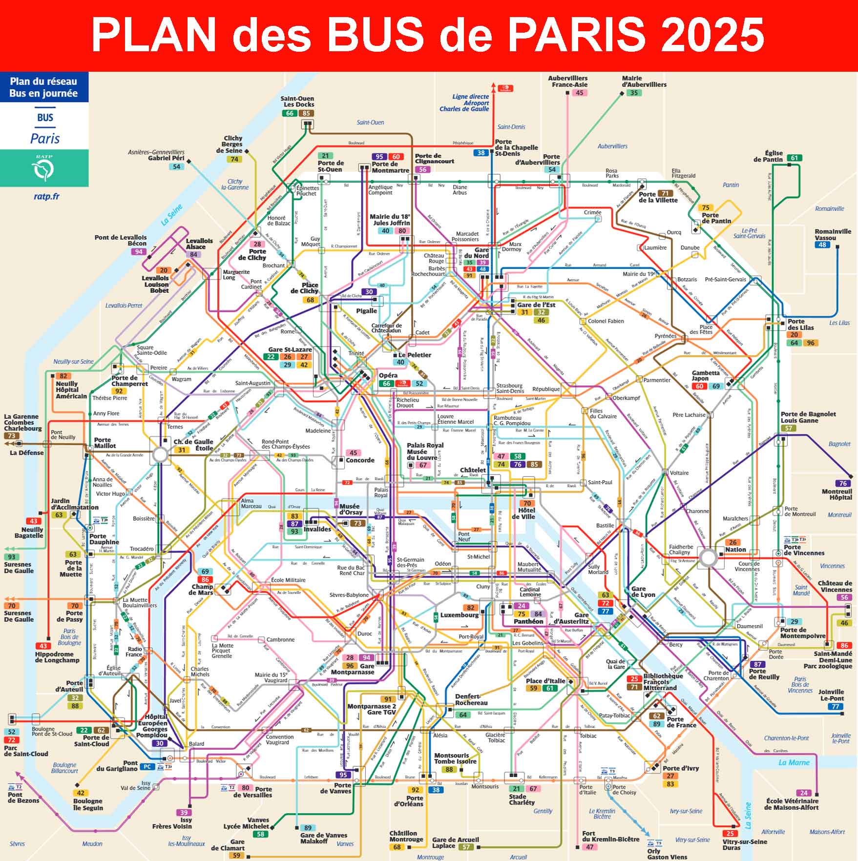 Plan bus de Paris 2025